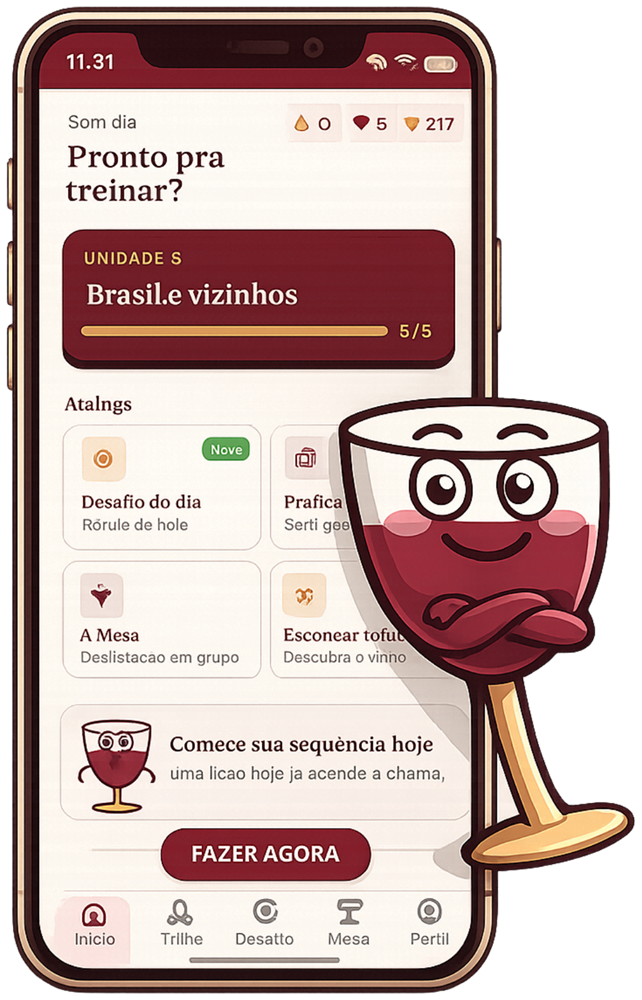 App Treine seu Paladar, tela de treino