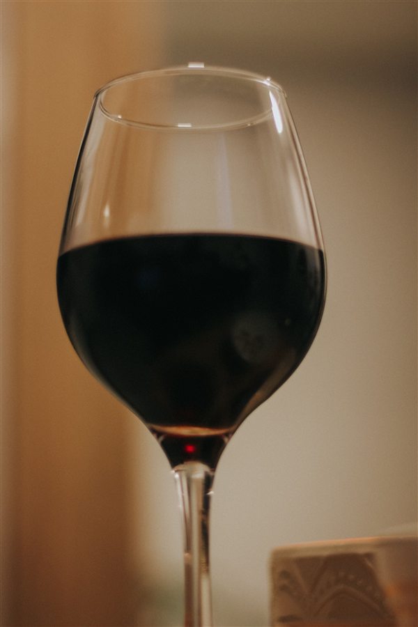 Taça de vinho tinto